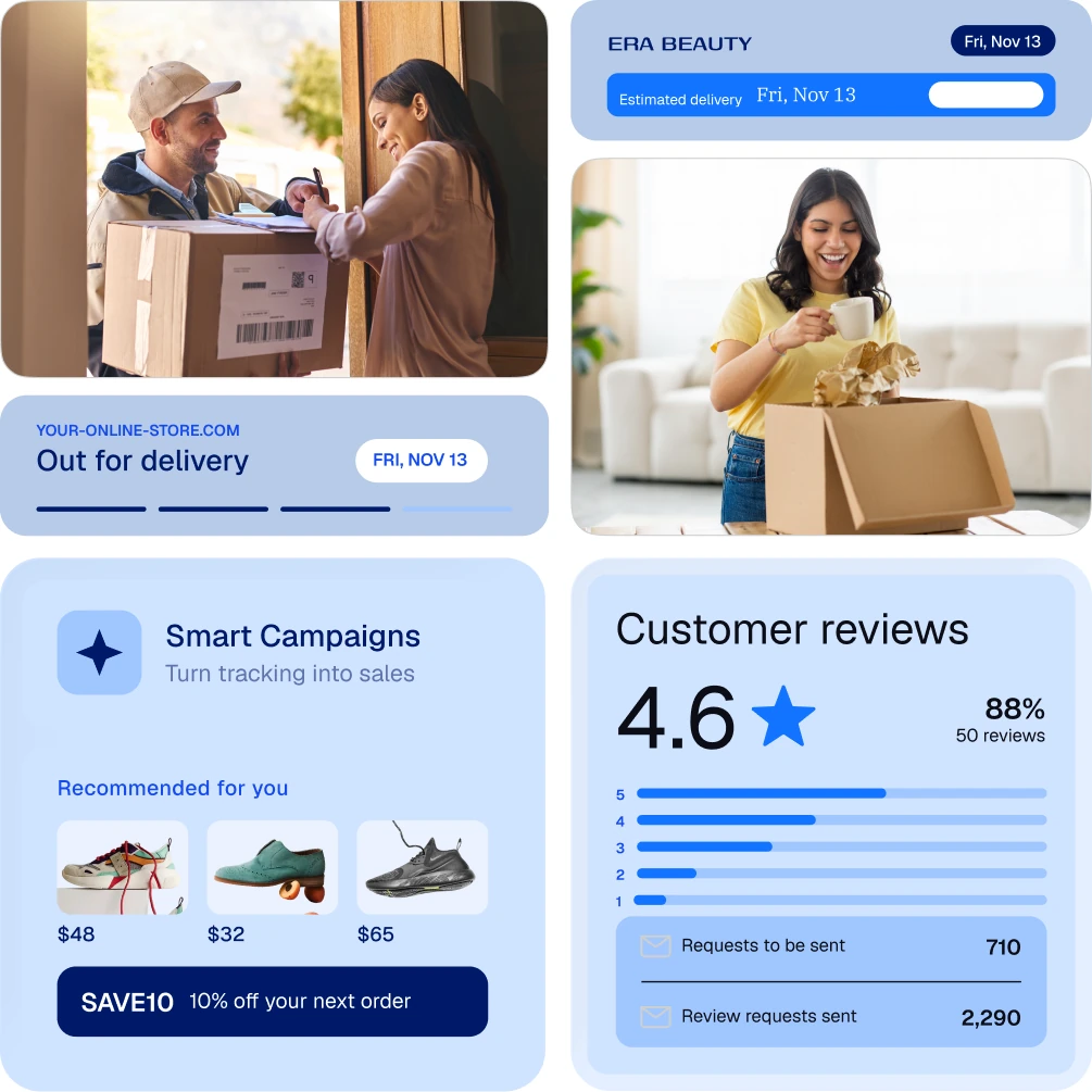 CWILL order tracking, reviews, delivery updates, and campaign tools