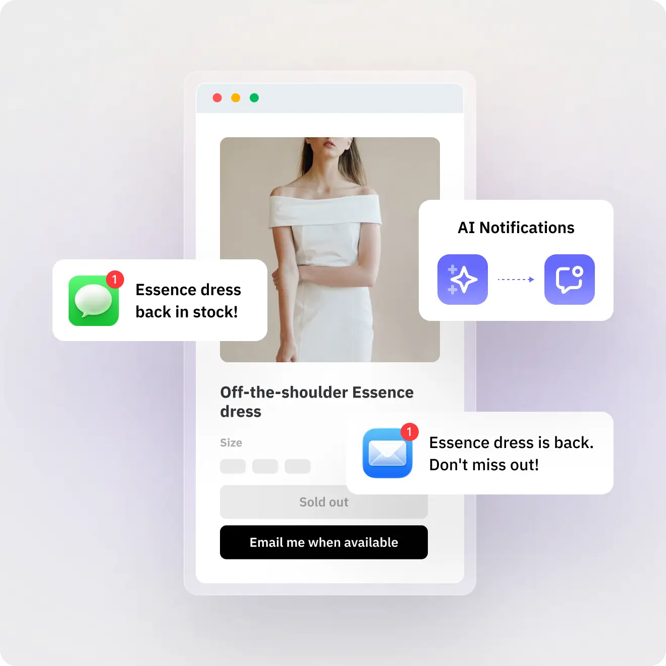 SendWILL Back in Stock & AI Notifications