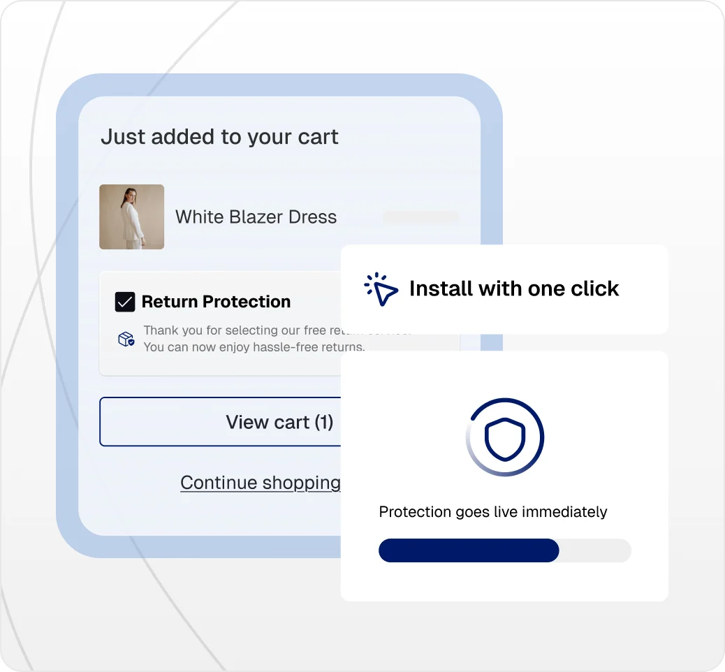 Return protection widget goes live with just one click