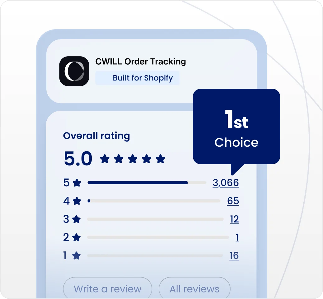 CWILL Order Tracking reviews with a 5.0 rating