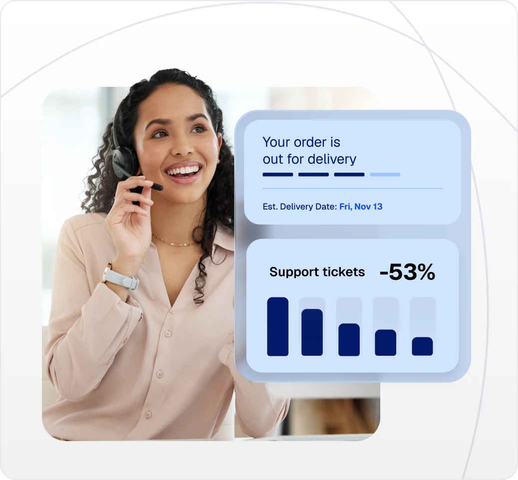 Tracking updates with an estimated delivery date reduce support tickets
