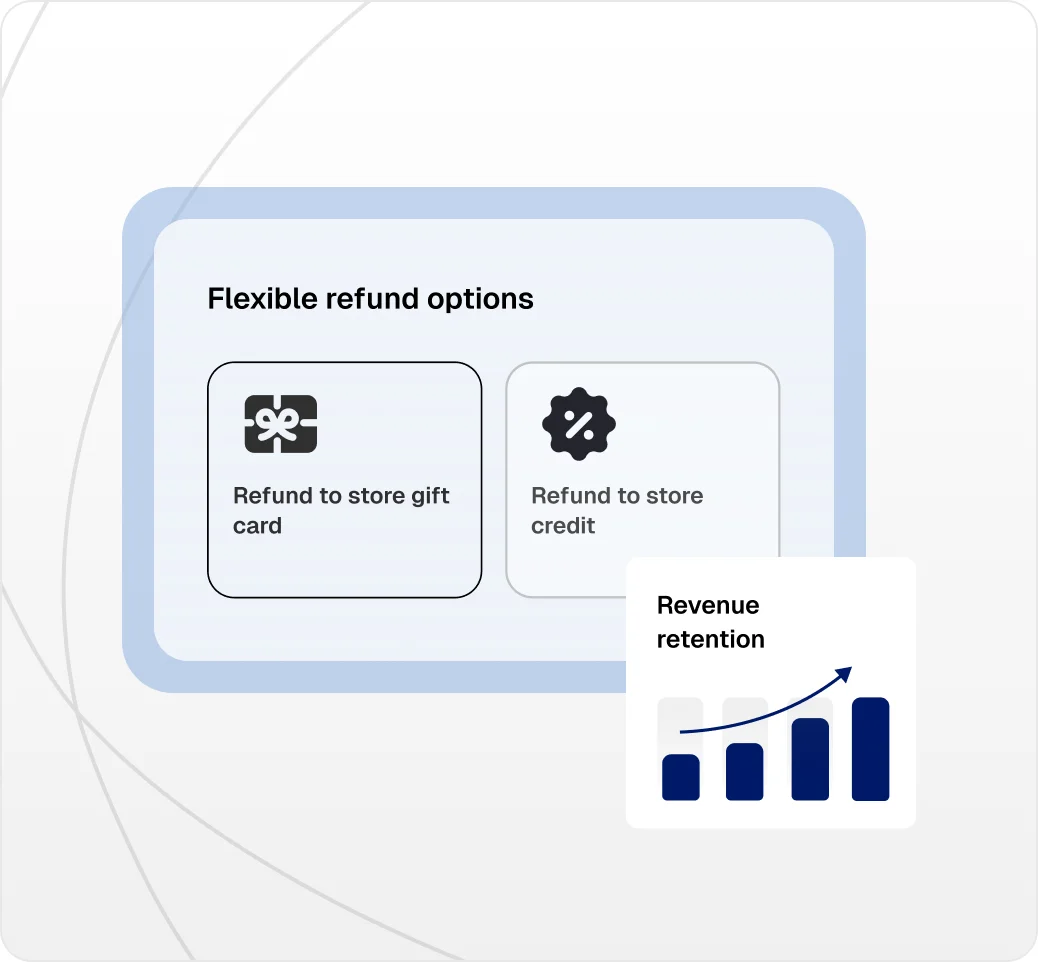 Store gift card and credit options to drive revenue retention