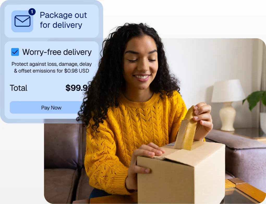 CWILL order tracking notification and delivery protection cards