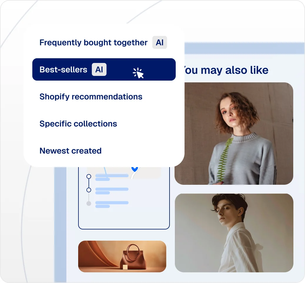 Product recommendation sources define a "You may also like" product grid