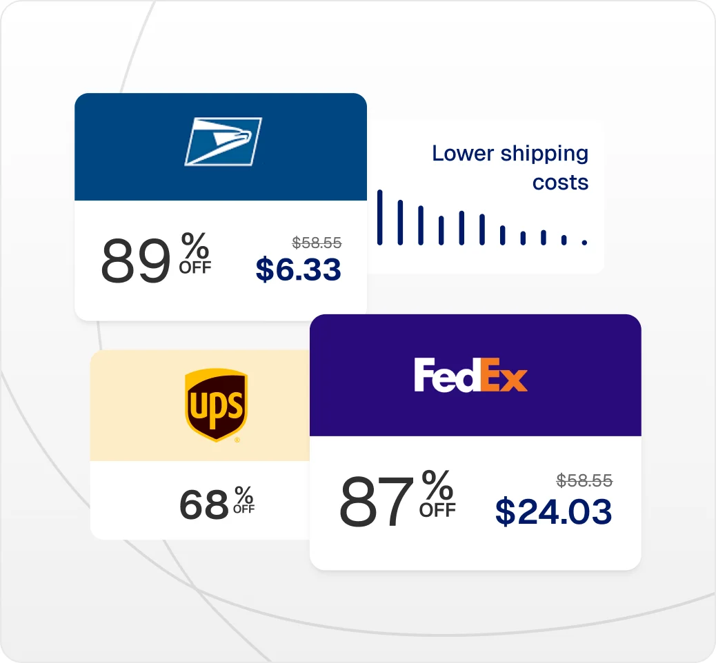 Discounted return labels for lower shipping costs