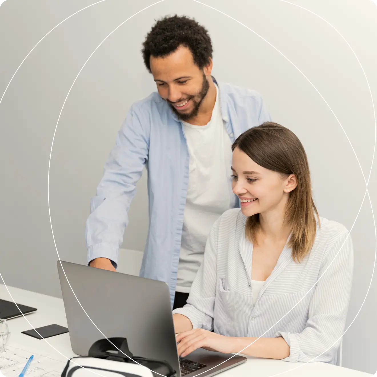 Tech Partners Professional Discussion ON Laptop