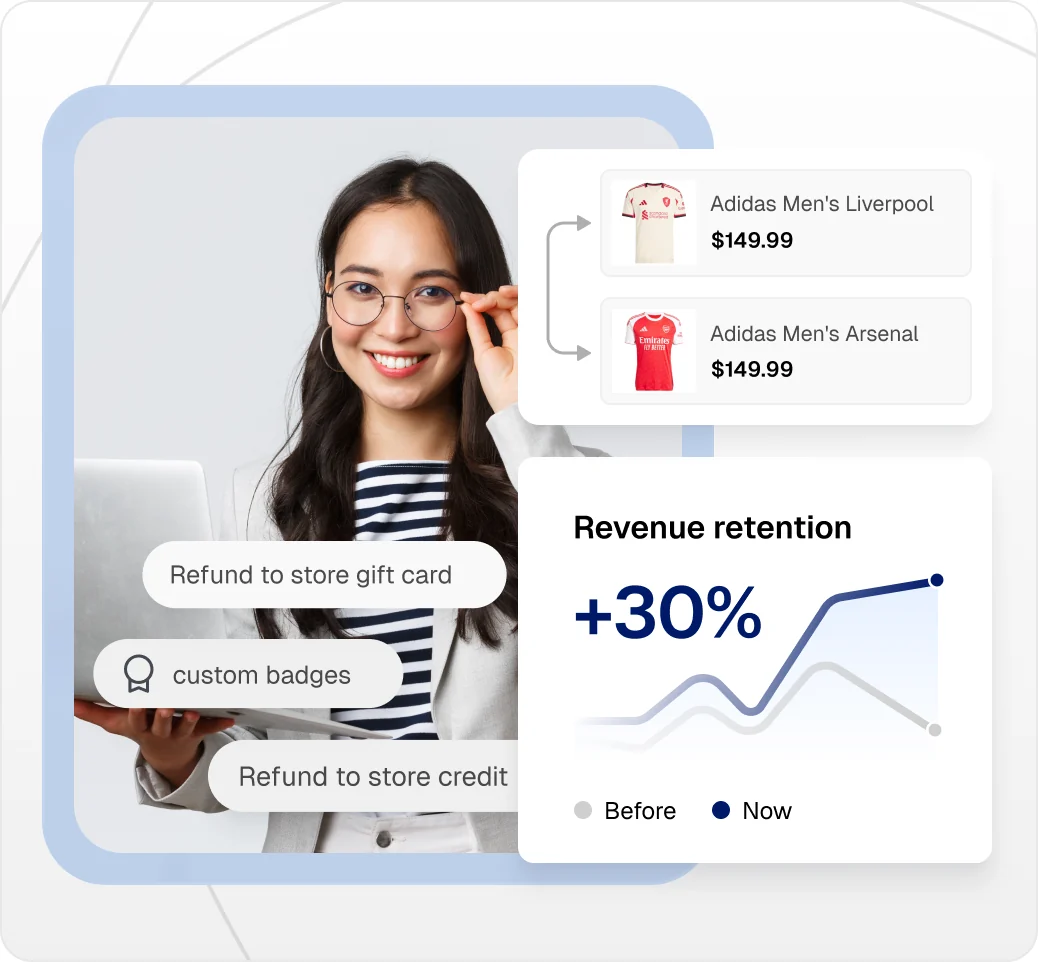 Encourage exchanges by suggesting replacement products and offer flexible refund options to retain revenue