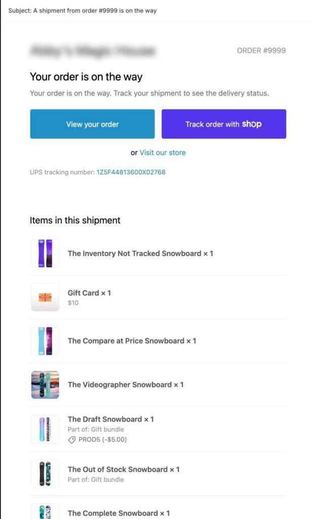 Shopify Order Tracking: Shipping Confirmation Emails