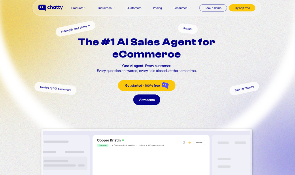 Chatty AI Chatbot & Live Chat