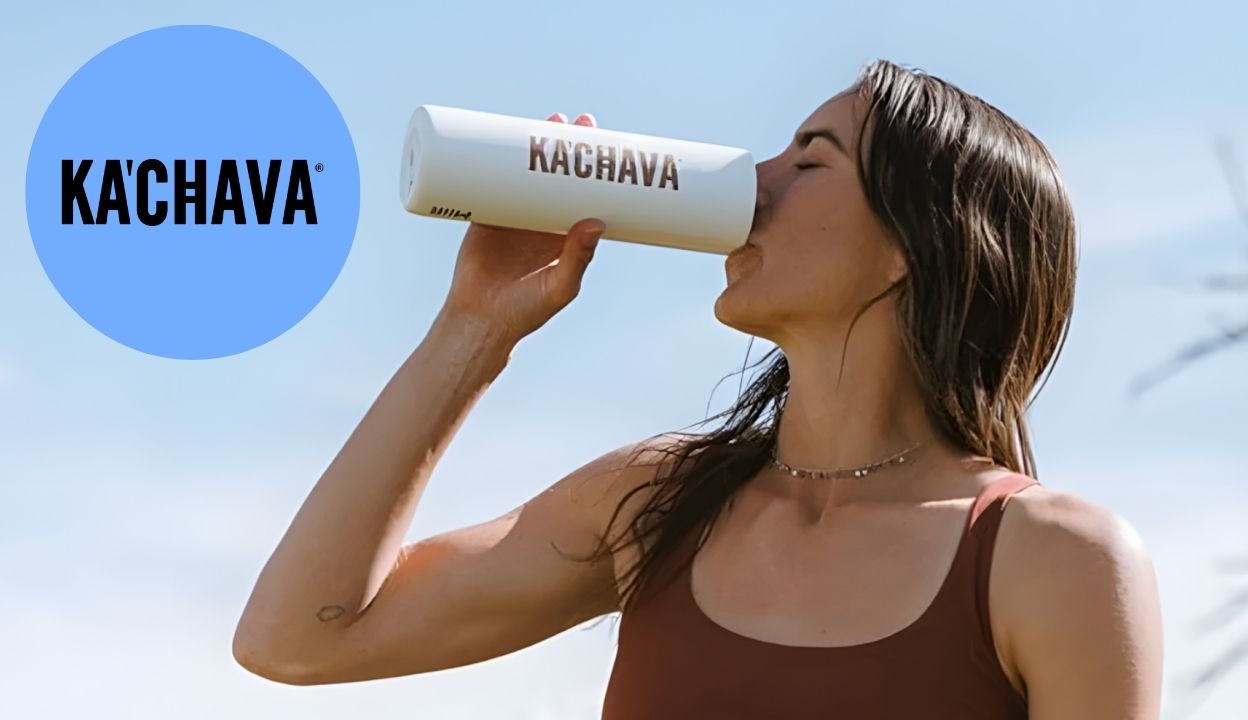 Ka'Chava case study cover with a woman drinking from a branded bottle outdoors