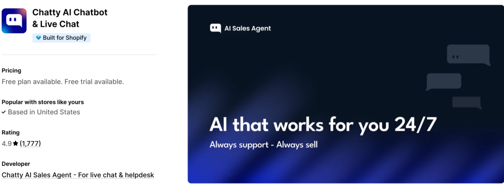 Best WhatsApp Apps for Shopify: Chatty AI Chatbot & Live Chat 