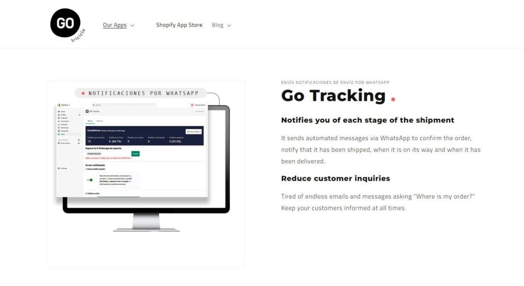 Best WhatsApp Apps for Shopify: GO WhatsApp Order Tracking