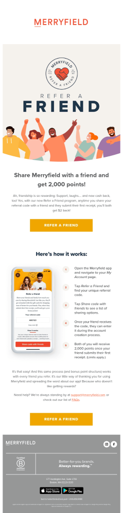 Referral program email