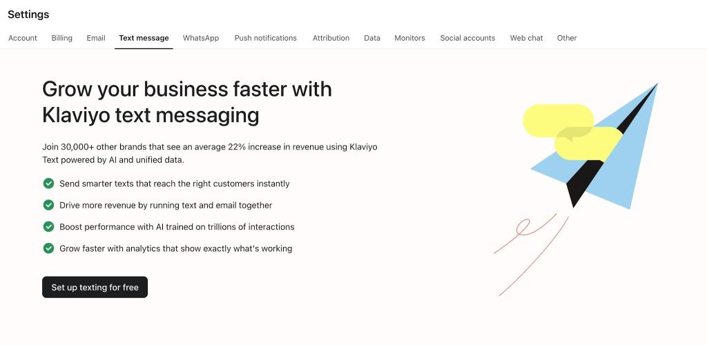 Klaviyo SMS credits